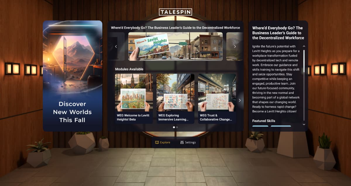 Talespin: Interactive titles in the runtime